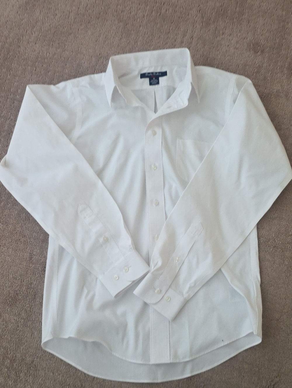 Classic White Boys Dress Shirt - Non-iron Sz 16